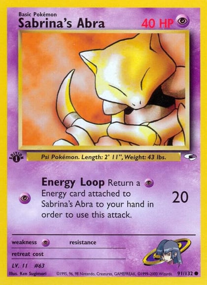 Sabrina's Abra, Gym Heroes 091/132