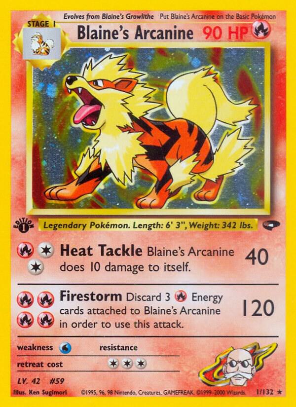 Blaine's Arcanine, Gym Challenge 001/132