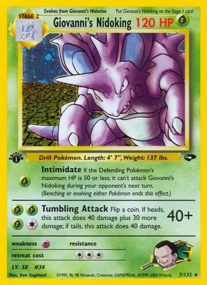 Giovanni's Nidoking, Gym Challenge 007/132