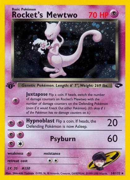 Rocket's Mewtwo, Gym Challenge 014/132