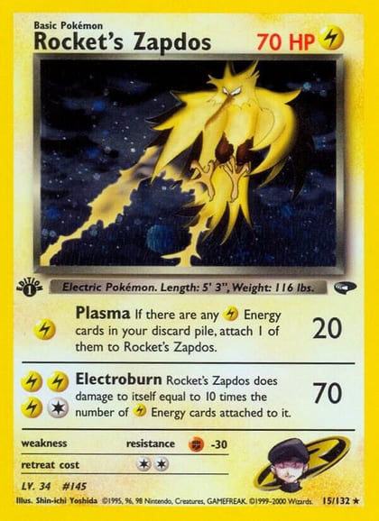 Rocket's Zapdos, Gym Challenge 015/132