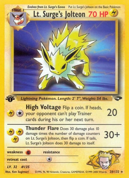 Lt. Surge's Jolteon, Gym Challenge 028/132