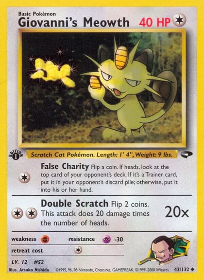 Giovanni's Meowth (43), Gym Challenge 043/132
