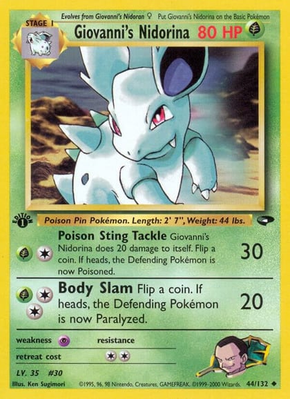 Giovanni's Nidorina, Gym Challenge 044/132