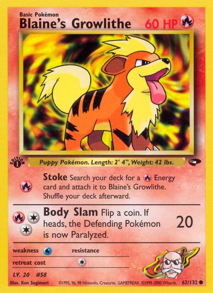 Blaine's Growlithe, Gym Challenge 062/132