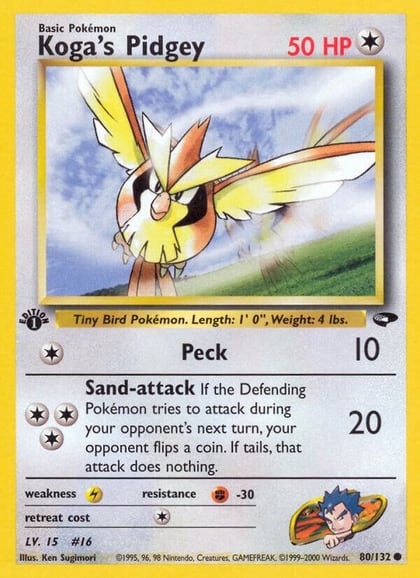 Koga's Pidgey (80), Gym Challenge 080/132