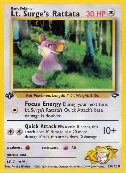 Lt. Surge's Rattata, Gym Challenge 085/132