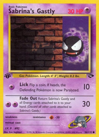 Sabrina's Gastly (96), Gym Challenge 096/132