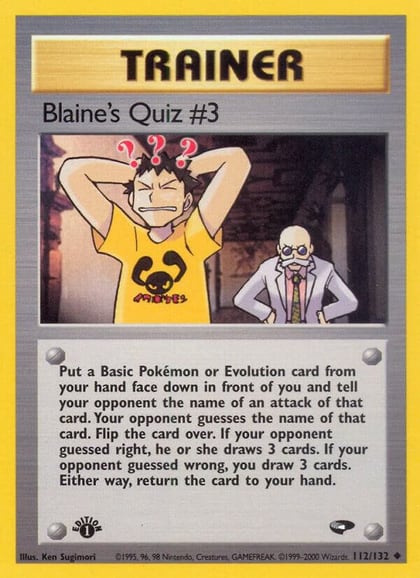 Blaine's Quiz #3, Gym Challenge 112/132