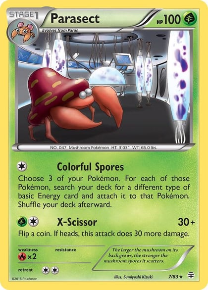 Parasect, Generations 7/83