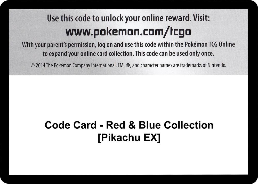 Code Card - Red & Blue Collection [Pikachu EX], Generations P252420
