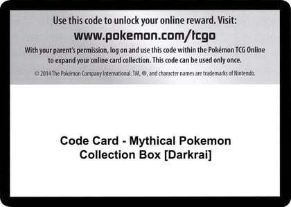 Code Card - Mythical Pokemon Collection Box [Darkrai], Generations P252433