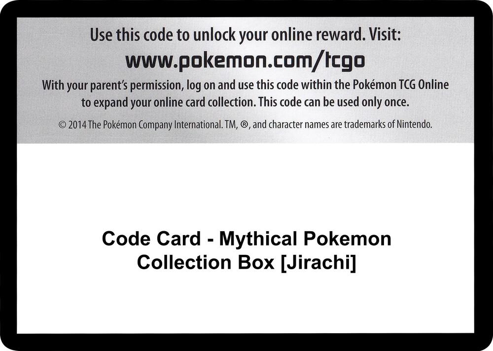 Code Card - Mythical Pokemon Collection Box [Jirachi], Generations P252435