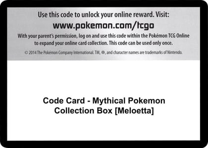 Code Card - Mythical Pokemon Collection Box [Meloetta], Generations P252440