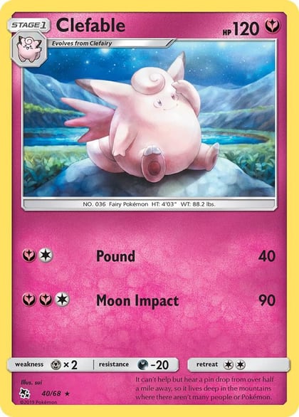 Clefable, Hidden Fates 40/68