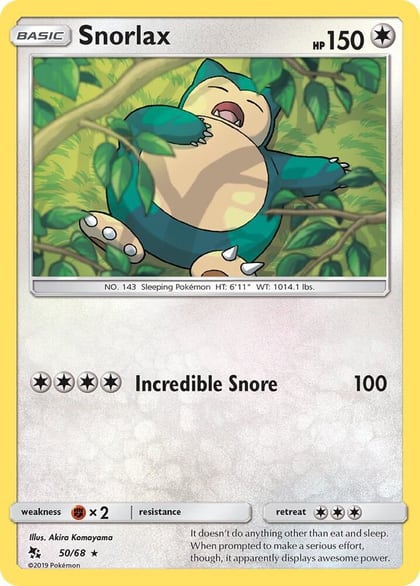Snorlax, Hidden Fates 50/68