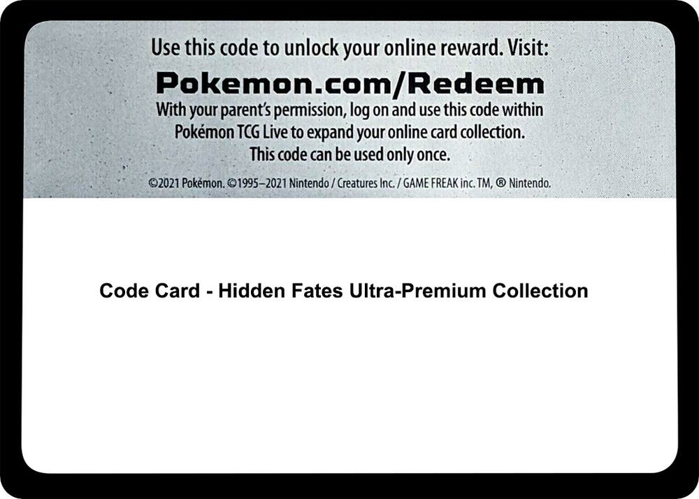 Code Card - Hidden Fates Ultra-Premium Collection, Hidden Fates P515732