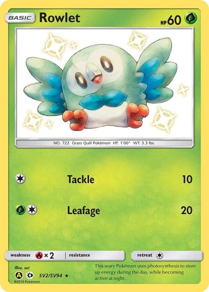 Rowlet, Hidden Fates: Shiny Vault SV2/SV94