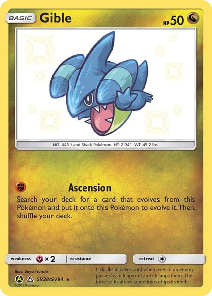Gible, Hidden Fates: Shiny Vault SV38/SV94