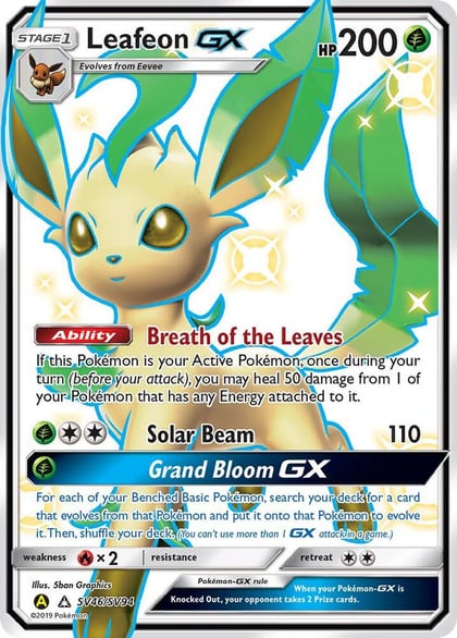 Leafeon GX, Hidden Fates: Shiny Vault SV46/SV94