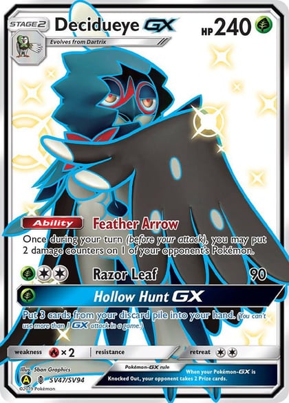 Decidueye GX, Hidden Fates: Shiny Vault SV47/SV94