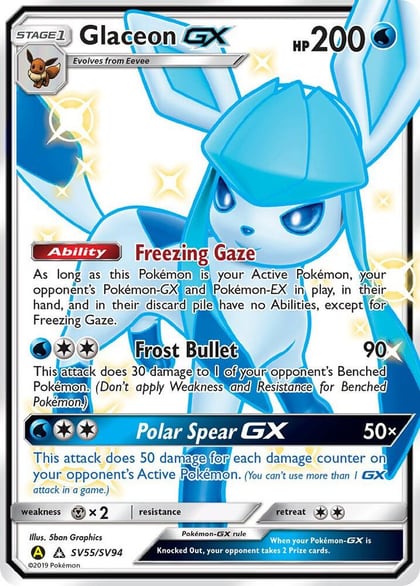 Glaceon GX, Hidden Fates: Shiny Vault SV55/SV94