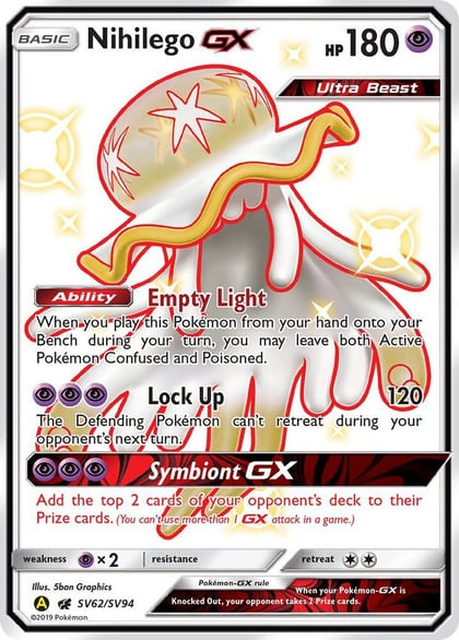 Nihilego GX, Hidden Fates: Shiny Vault SV62/SV94