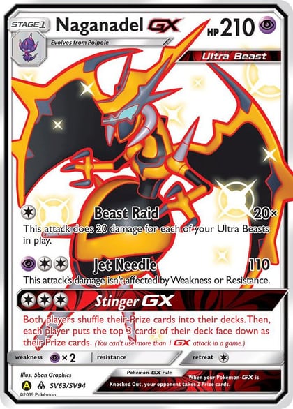 Naganadel GX, Hidden Fates: Shiny Vault SV63/SV94