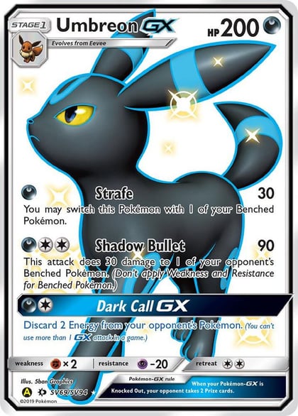 Umbreon GX, Hidden Fates: Shiny Vault SV69/SV94