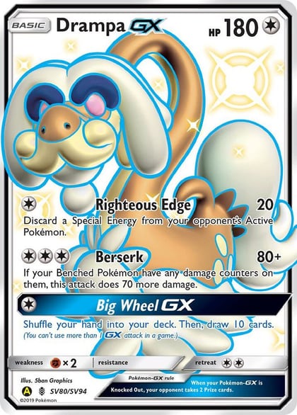 Drampa GX, Hidden Fates: Shiny Vault SV80/SV94