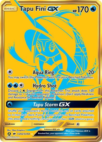 Tapu Fini GX, Hidden Fates: Shiny Vault SV92/SV94