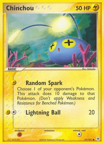 Chinchou - 57/101, Hidden Legends 57/101