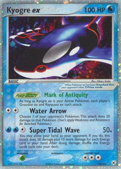 Kyogre ex, Hidden Legends 94/101