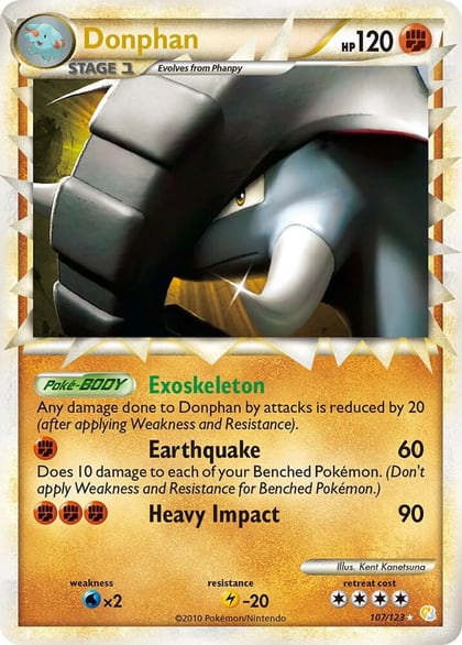 Donphan (Prime), HeartGold SoulSilver 107/123