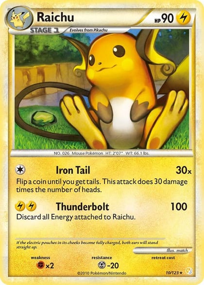 Raichu, HeartGold SoulSilver 10/123