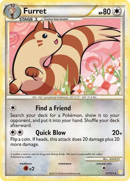 Furret, HeartGold SoulSilver 21/123