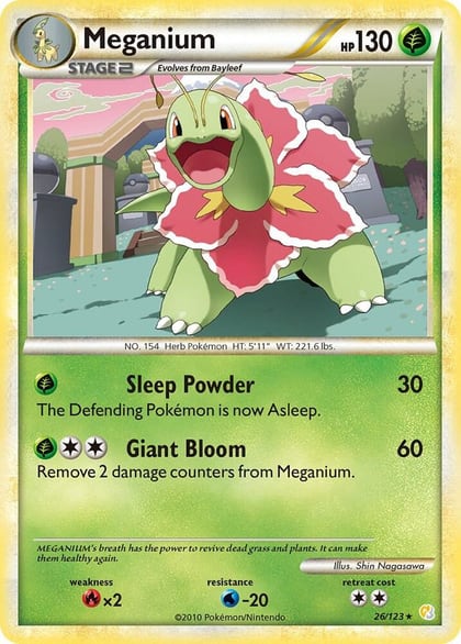 Meganium, HeartGold SoulSilver 26/123