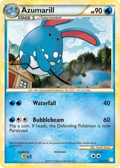Azumarill, HeartGold SoulSilver 2/123