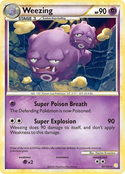 Weezing, HeartGold SoulSilver 34/123