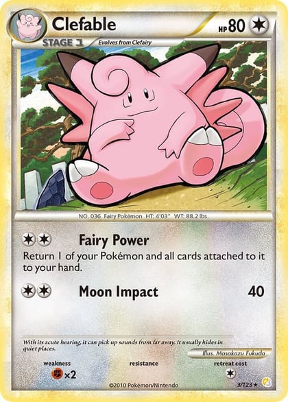Clefable, HeartGold SoulSilver 3/123