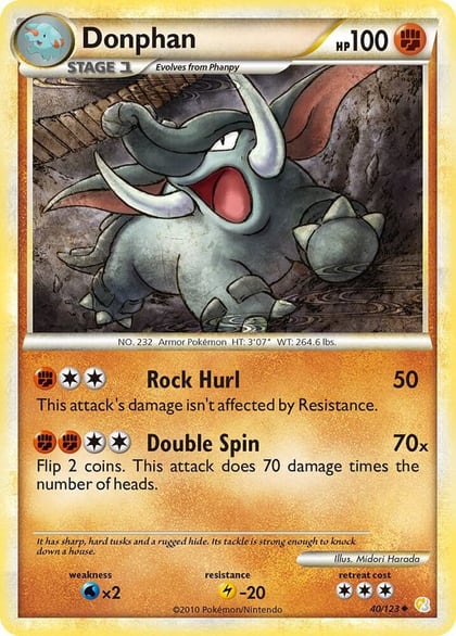 Donphan, HeartGold SoulSilver 40/123