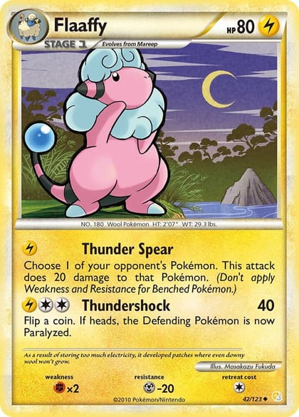 Flaaffy, HeartGold SoulSilver 42/123