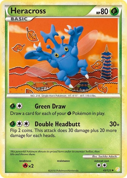 Heracross, HeartGold SoulSilver 43/123