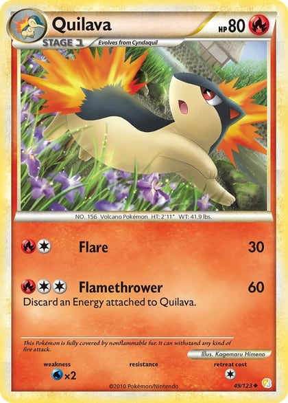 Quilava, HeartGold SoulSilver 49/123