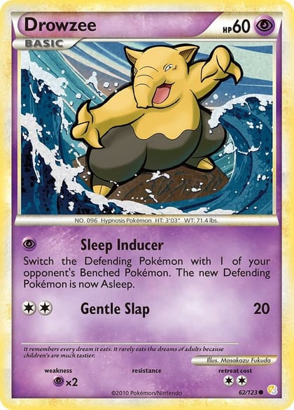 Drowzee, HeartGold SoulSilver 62/123