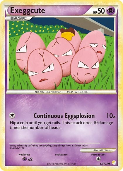 Exeggcute, HeartGold SoulSilver 63/123