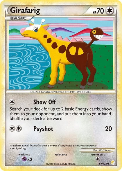 Girafarig, HeartGold SoulSilver 64/123