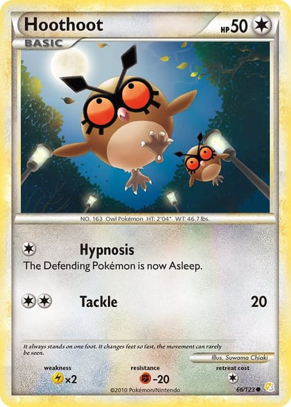 Hoothoot, HeartGold SoulSilver 66/123