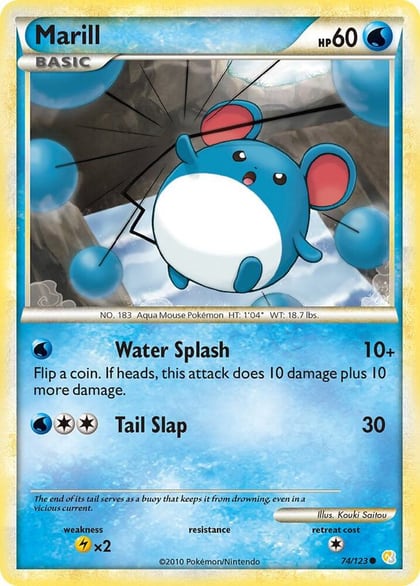 Marill, HeartGold SoulSilver 74/123