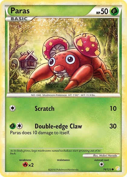 Paras, HeartGold SoulSilver 76/123